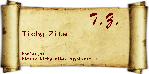 Tichy Zita névjegykártya