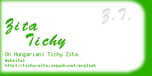 zita tichy business card